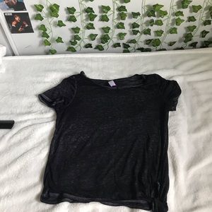 dark gray see through shirt